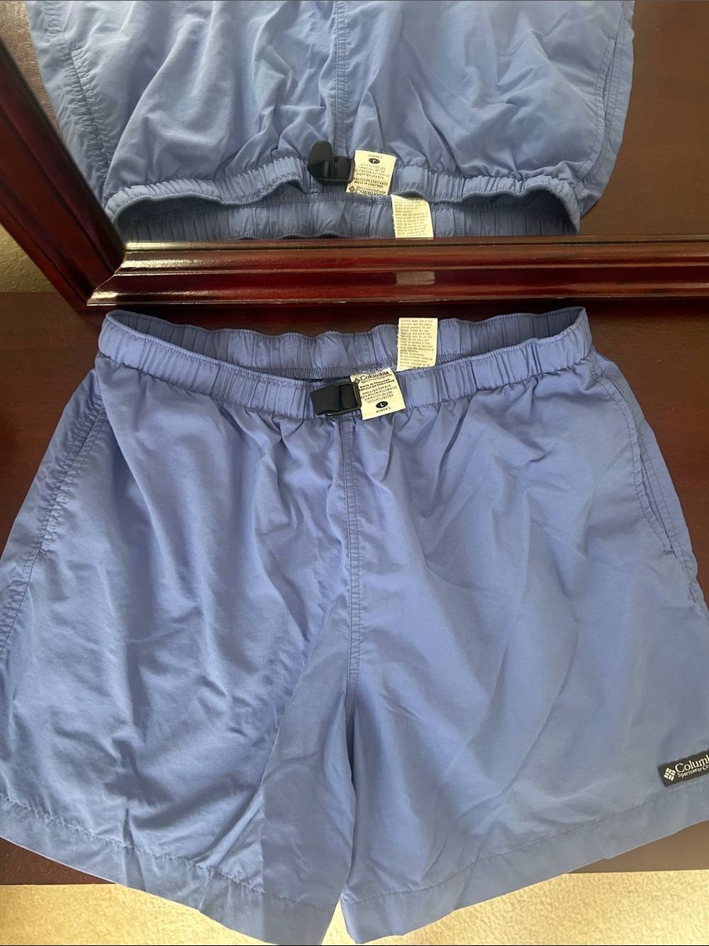 Columbia Light Blue Women’s Athletic Shorts with Adjustable Waist